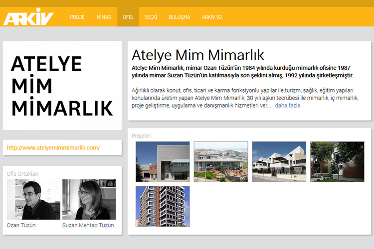 Atelye Mim Mimarlık profili Arkiv’de yayınlandı